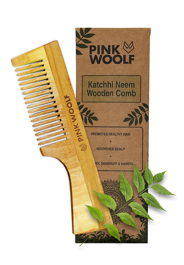 Organic Wooden Comb for Women, Promote a Clean Scalp, Shiny and Healthy Hair