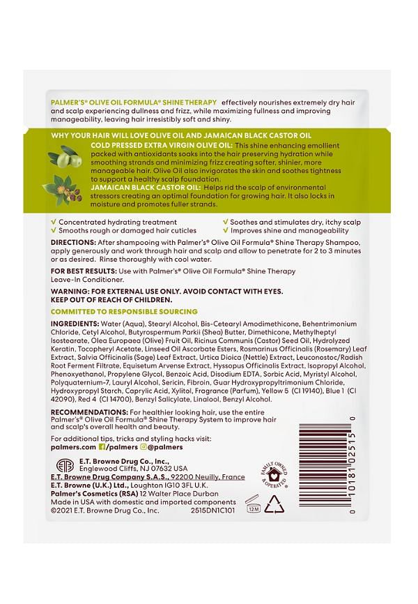 Olive Oil Formula Deep Conditioner Pack(60gm) x 2