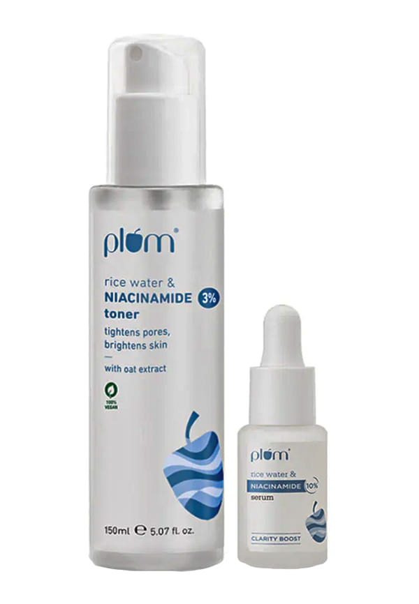 3% Niacinamide Face Toner + 10% Niacinamide Serum with Rice Water