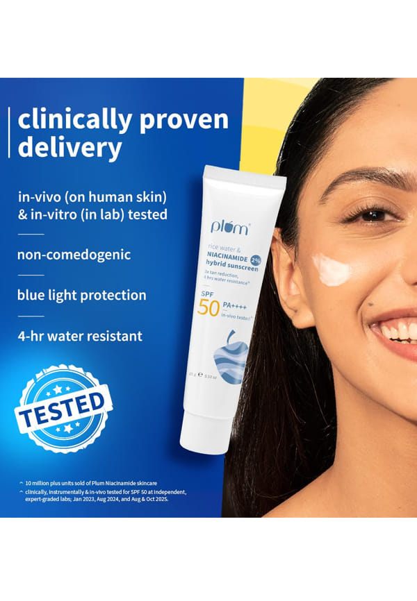 2% Niacinamide & Rice Water SPF 50 PA++++ Hybrid Sunscreen – thumbnail 3