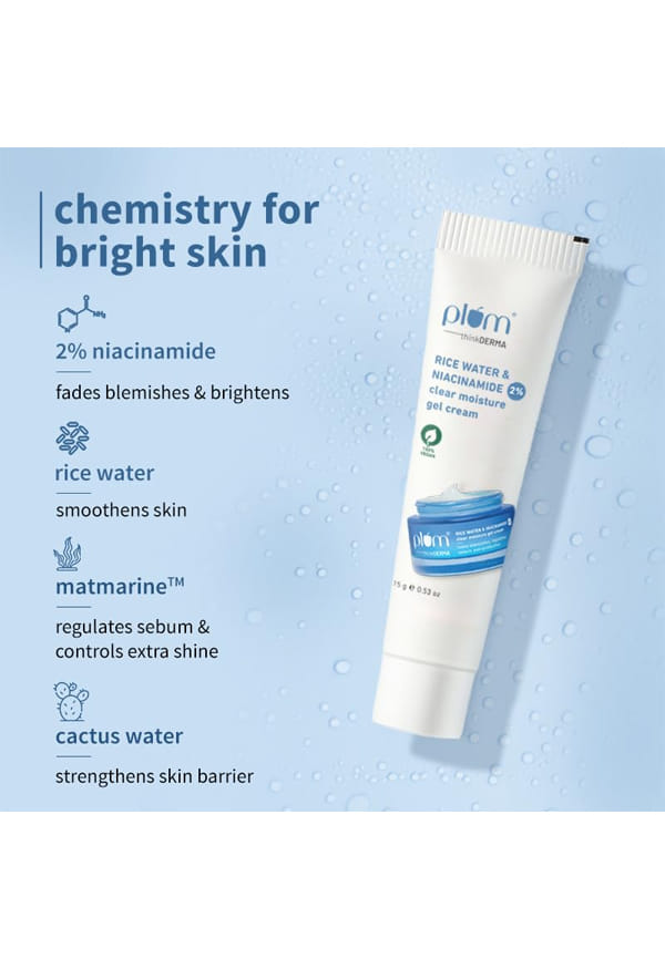 2% Niacinamide & Rice Water Brightening Gel Moisturizer – thumbnail 5