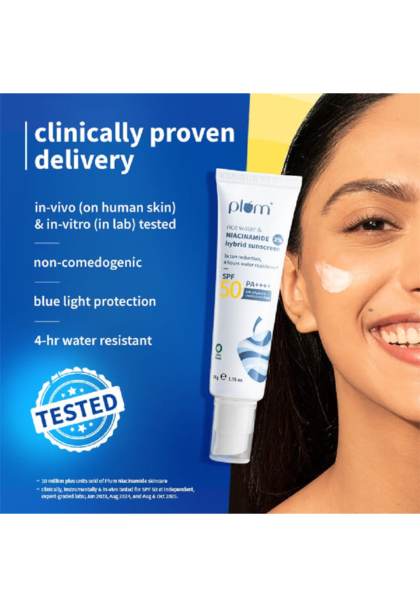 2% Niacinamide & Rice Water Hybrid Face Sunscreen with SPF 50 PA+++ | Pack Of 2 – thumbnail 3