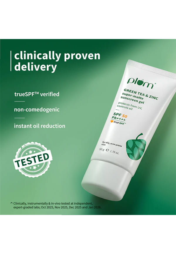 Green Tea & Zinc Super-Matte Sunscreen Gel , SPF 50 PA ++++ For Oily Skin – thumbnail 4