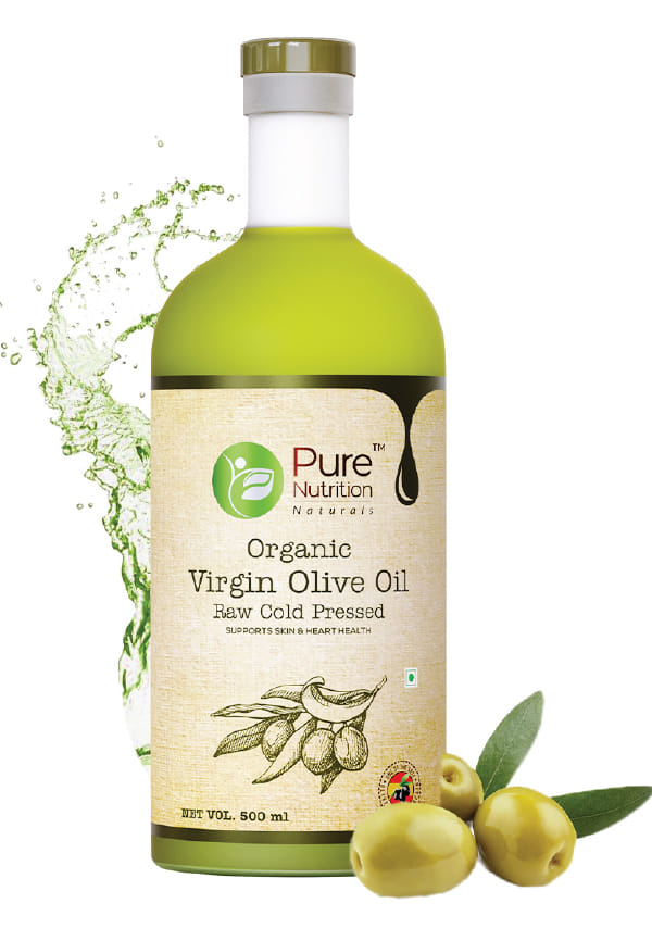 Raw Cold Pressed Virgin Olive oil glass bottle