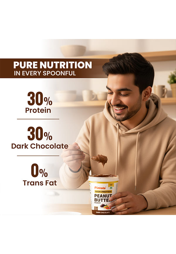 High Protein Dark Chocolate Peanut Butter Crunchy – thumbnail 5