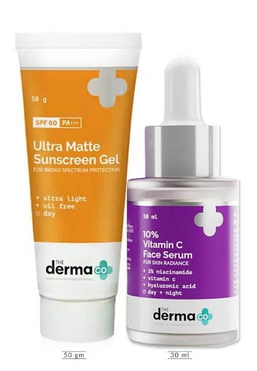 Ultra Matte Sunscreen Gel - SPF 60 & 10% Vitamin C Face Serum