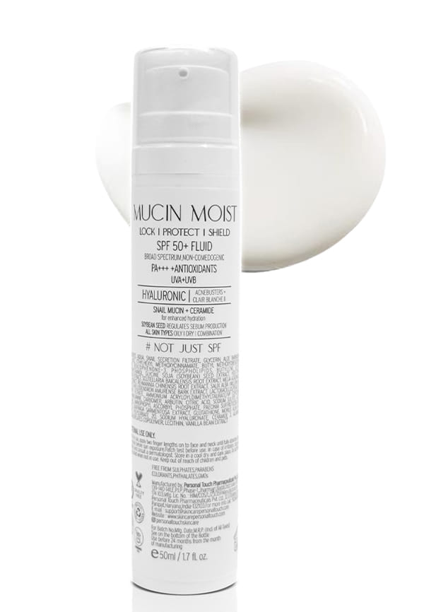 Mucin Moist Fluid Sunscreen SPF 50 PA+++ Mucin Moist Fluid Sunscreen SPF 50 PA+++