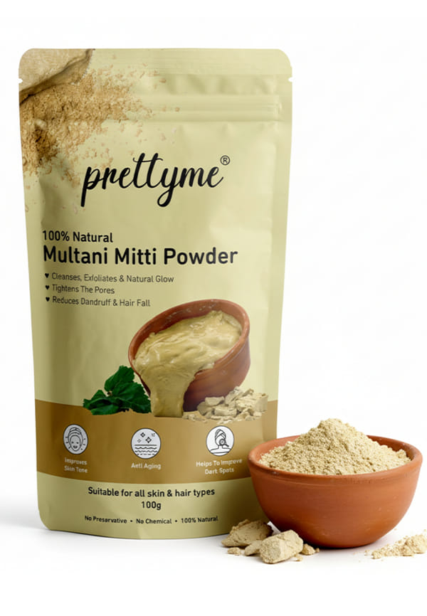 Natural Multani Mitti Powder For Face, Skin & Hair Care Pack of 2