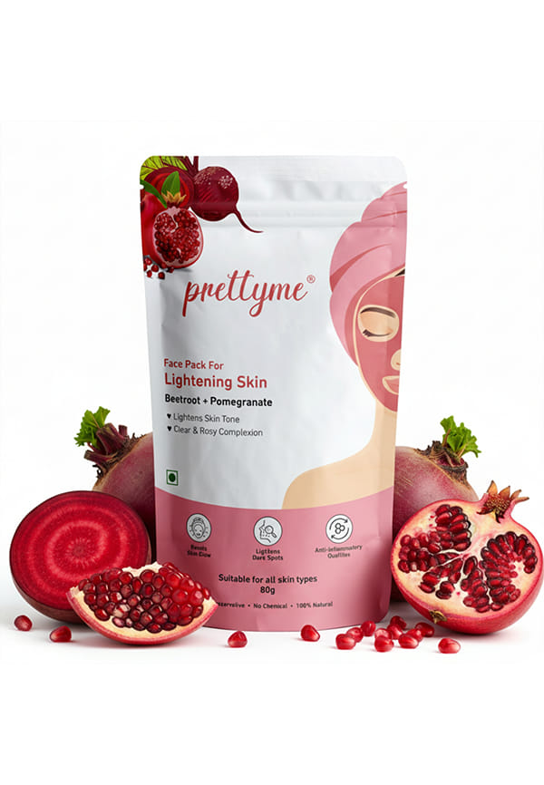 Natural Pomegranate & Beetroot Powder Face Pack for Brighter & Glowing Skin
