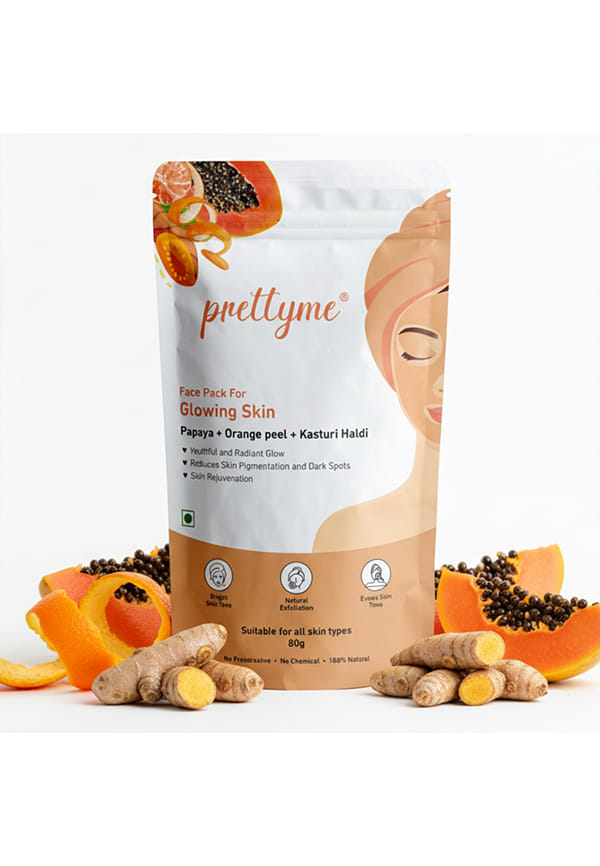 Papaya & Orange Peel Powder Face Pack for Glowing Skin