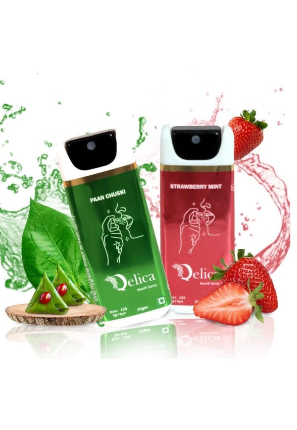 Assorted - Paan Chuski, Strawberry Mint Flavor Instant Mouth And Breath Freshner Spray For Bad Breath – thumbnail 2