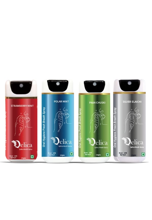 Assorted- Pan chuski, Polar mint, Silver Elaichi, Strawberry Mint- Instant Mouth Freshener Spray