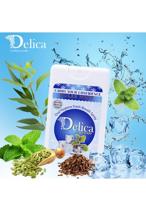 Delica Assorted - Polar Mint, Strawberry Mint, Mojito Mint Flavor Instant Mouth And Breath Freshner Spray For Bad Breath – thumbnail 4