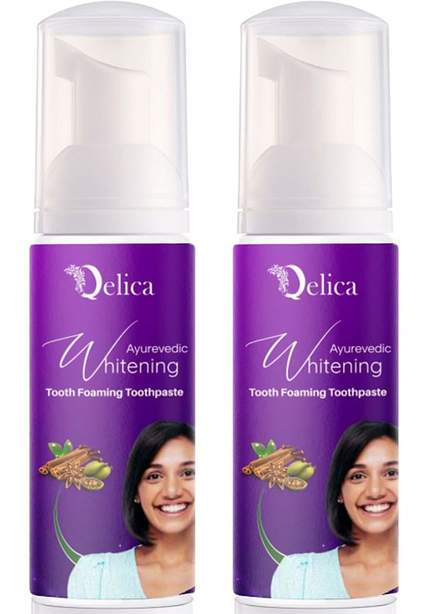 Ayurvedic Teeth Whitening Foam - Oral Care, Bad Breath, Fights Germs