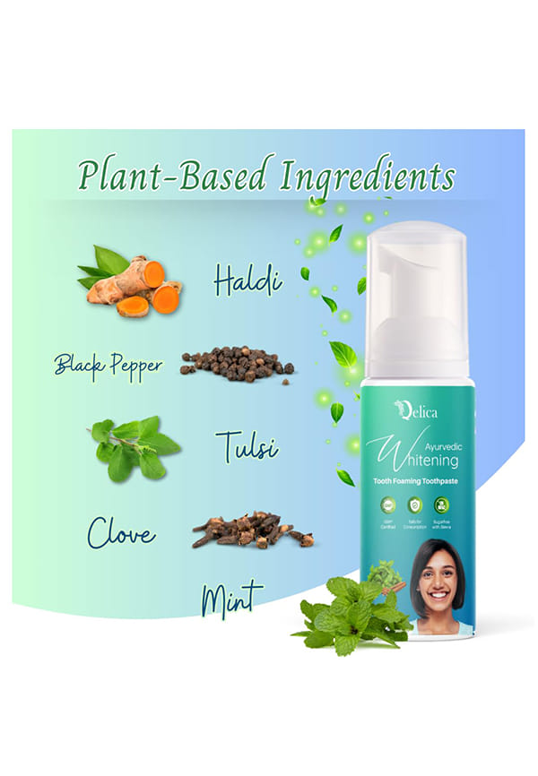 Ayurvedic Teeth Whitening Foam Combo (Aqua Blue Mint & Luscious Mango & Green Apple) – thumbnail 2