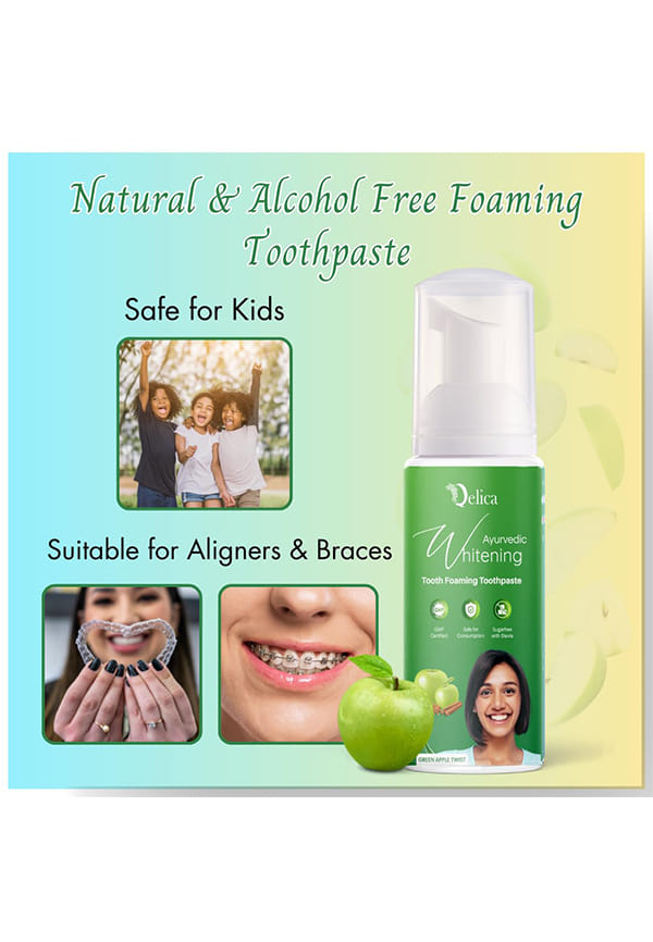 Ayurvedic Teeth Whitening Foam Combo (Mint & Green Apple) – thumbnail 2