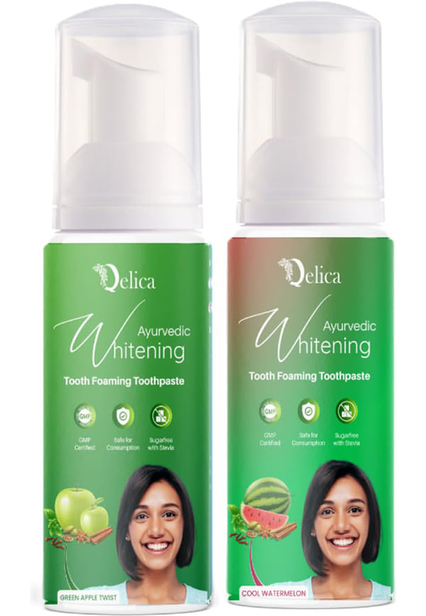Ayurvedic Teeth Whitening Foam Combo (Cool Watermelon & Green Apple) Ayurvedic Teeth Whitening Foam Combo (Cool Watermelon & Green Apple)