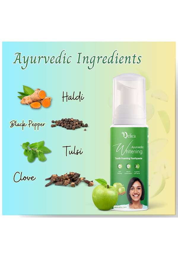 Ayurvedic Teeth Whitening Foam Combo (Cool Watermelon & Green Apple) – thumbnail 3