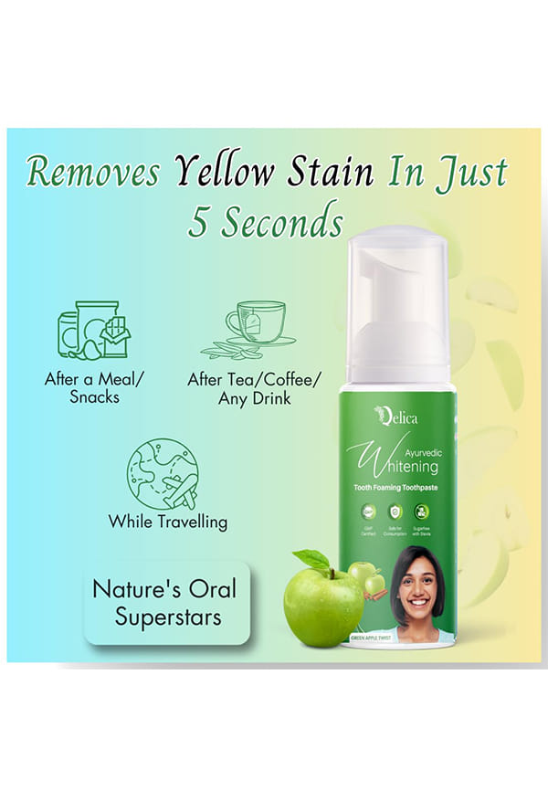 Ayurvedic Teeth Whitening Foam Combo (Cool Watermelon & Green Apple) – thumbnail 5