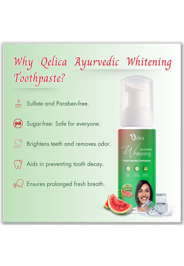 Ayurvedic Teeth Whitening Foam Combo (Aqua Blue Mint & Cool Watermelon) – thumbnail 6