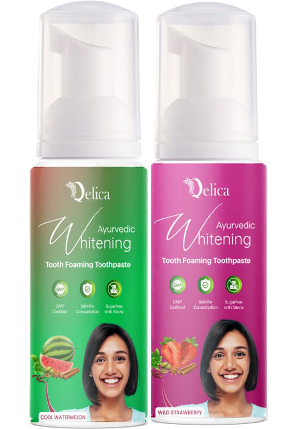 Ayurvedic Teeth Whitening Foam Combo (Wild Strawberry & Cool Watermelon) Ayurvedic Teeth Whitening Foam Combo (Wild Strawberry & Cool Watermelon)