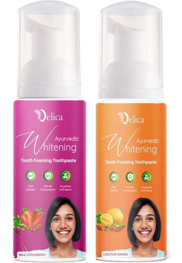 Ayurvedic Teeth Whitening Foam Combo (Luscious Mango & Wild Strawberry) Ayurvedic Teeth Whitening Foam Combo (Luscious Mango & Wild Strawberry)