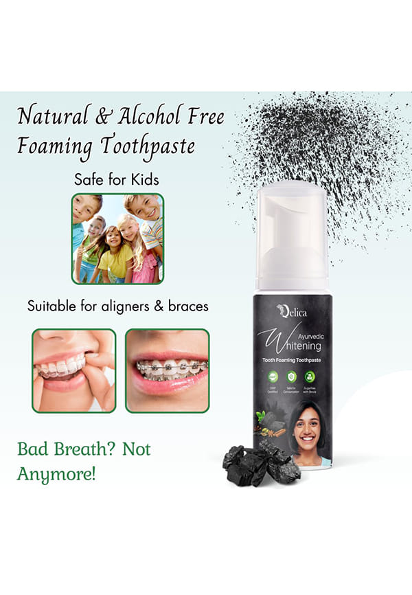 Ayurvedic Teeth Whitening Foam Combo (Cool Watermelon & Green Apple & Sprakling Charcoal) – thumbnail 2