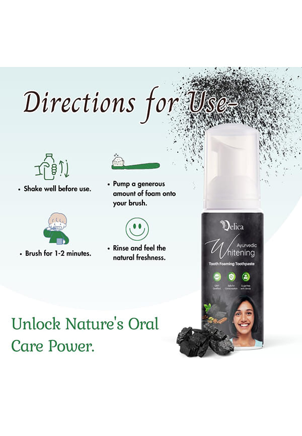 Ayurvedic Teeth Whitening Foam Combo (Cool Watermelon & Green Apple & Sprakling Charcoal) – thumbnail 3