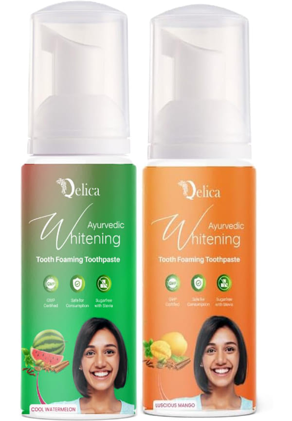 Ayurvedic Teeth Whitening Foam Combo (Luscious Mango & Cool Watermelon) Ayurvedic Teeth Whitening Foam Combo (Luscious Mango & Cool Watermelon)