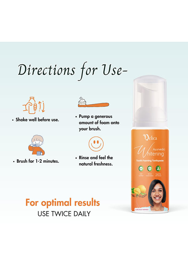 Ayurvedic Teeth Whitening Foam Combo (Luscious Mango & Cool Watermelon) – thumbnail 4