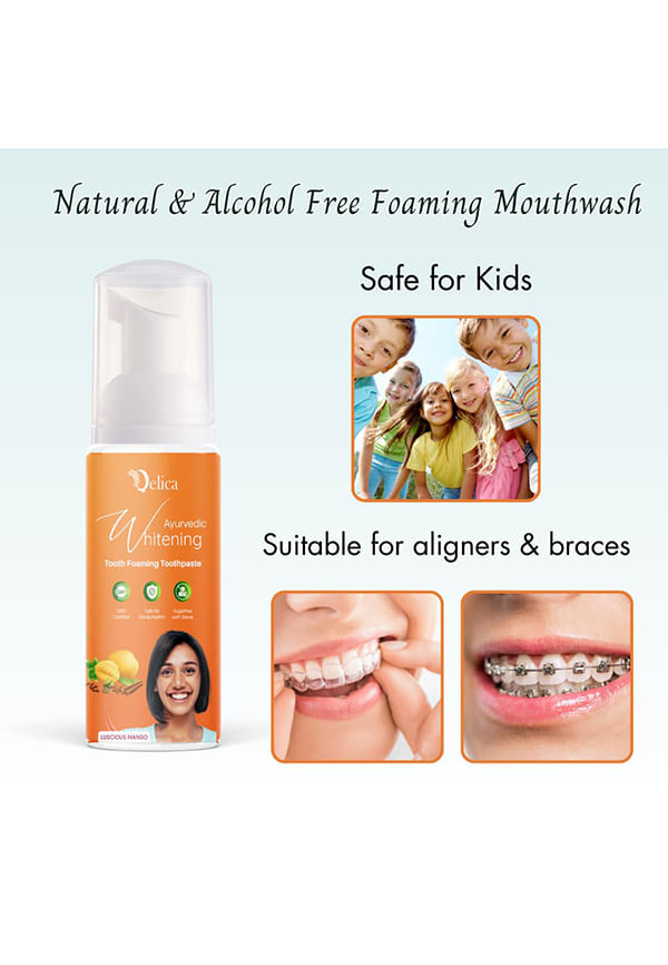 Ayurvedic Teeth Whitening Foam Combo (Luscious Mango & Wild Strawberry & Green Apple) – thumbnail 2