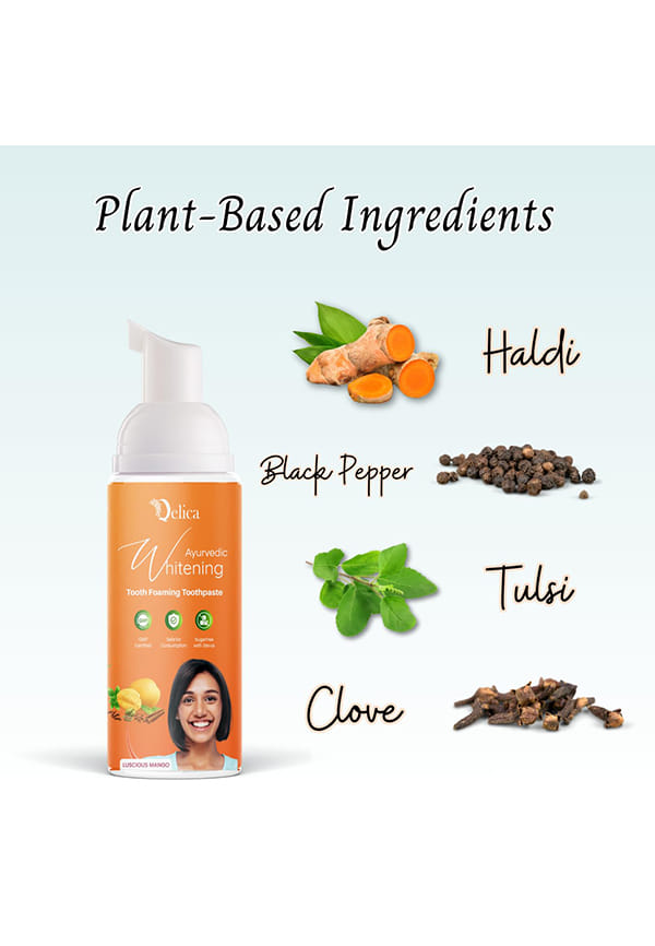 Ayurvedic Teeth Whitening Foam Combo (Luscious Mango & Wild Strawberry & Green Apple) – thumbnail 3