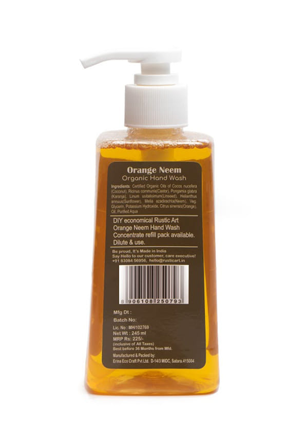 Organic Orange Neem Hand Wash – thumbnail 3