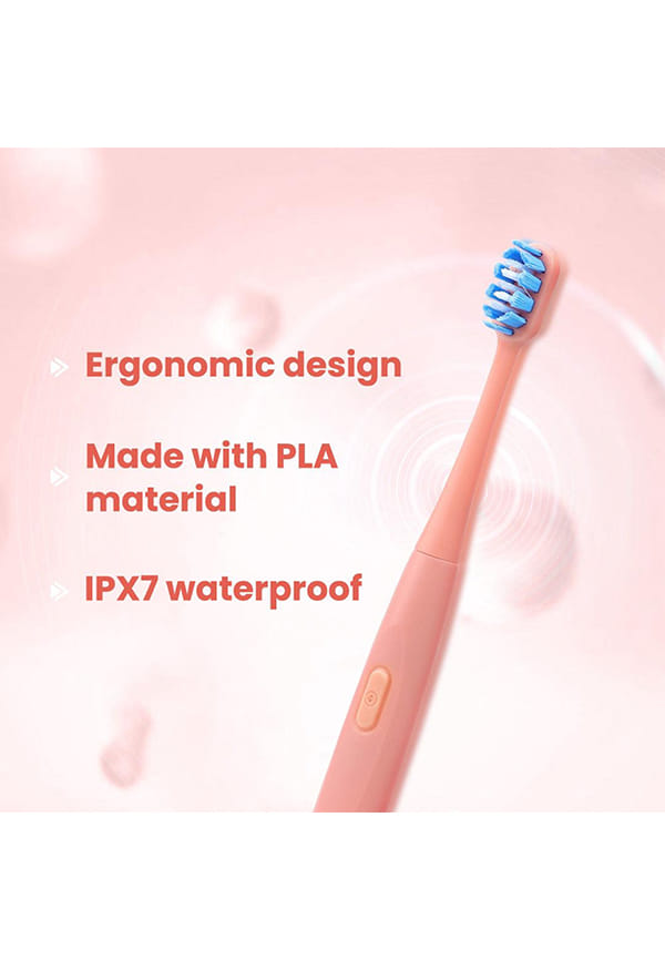 Neo Sonic Electric Toothbrush Combo - Coral Red with Matcha Green Tea Toothpaste and Watermelon Mint Mouthwash – thumbnail 7