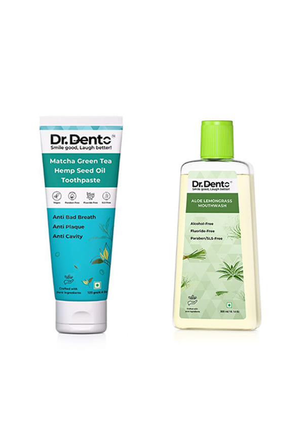 Matcha Green Tea Toothpaste with Aloe Lemongrass Mouthwash