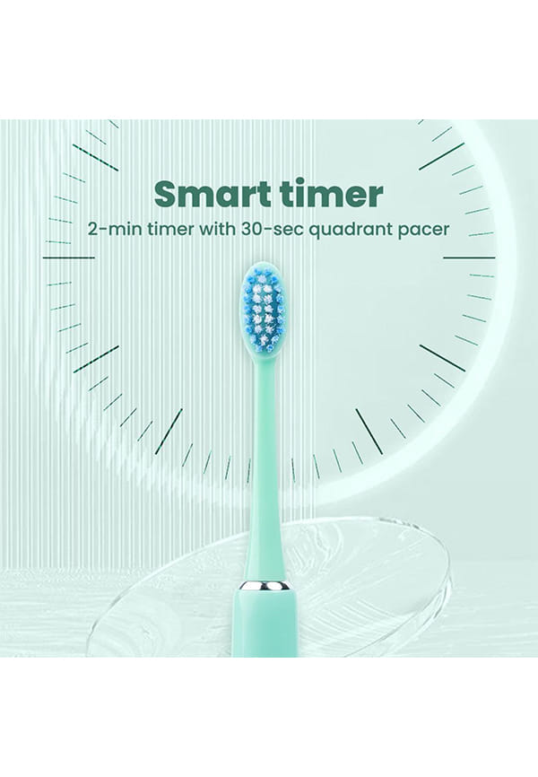 Ultra Sonic Electric Toothbrush Combo - Jade Green with Matcha Green Tea Toothpaste and Watermelon Mint Mouthwash – thumbnail 6