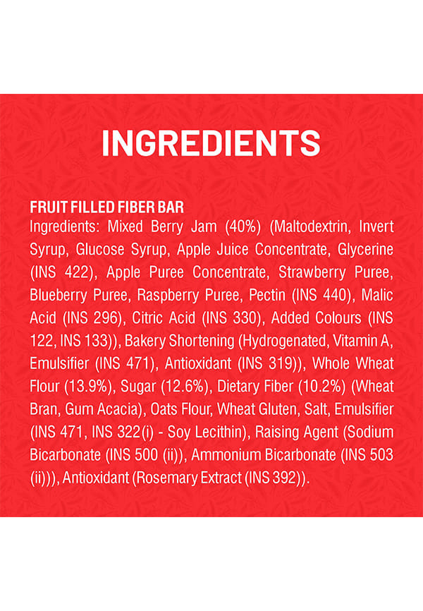 Wellness Berry Delite Fruit Filled Fiber Bar – thumbnail 4