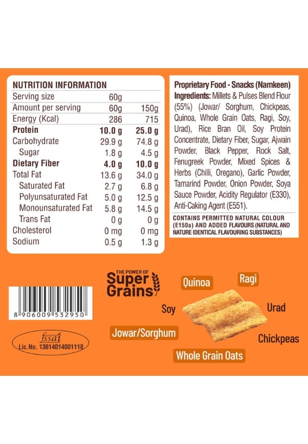 Max Protein Chips - Peri Peri [Pack Of 3] – thumbnail 2