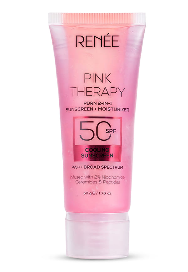 RENEE Pink Therapy PDRN 2-In-1 Sunscreen + Moisturiser SPF 50 PA+++