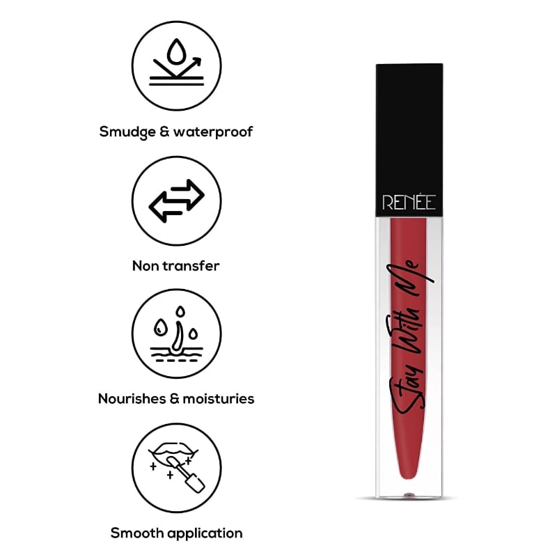 Stay With Me Matte Liquid Lipstick – Transfer Proof, Long-Lasting Lipstick – thumbnail 5