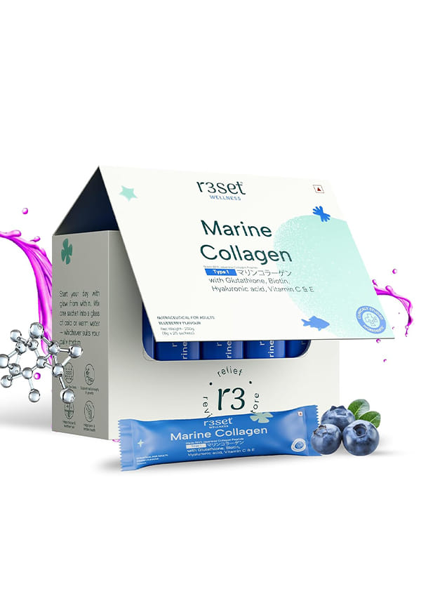 Japanese Marine Collagen 5000mg Blueberry Supplement