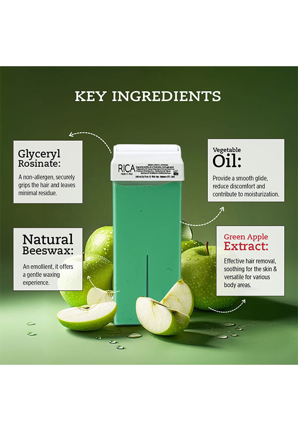 Green Apple Roll-On Hair Removal Refill Wax & Cotton Milk Pre-Waxing Gel & Aloe Vera After Wax Lotion – thumbnail 5