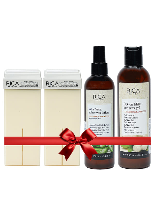 Argan Roll-On Hair Removal Refill Wax & Cotton Milk Pre-Waxing Gel & Aloe Vera After Wax Lotion