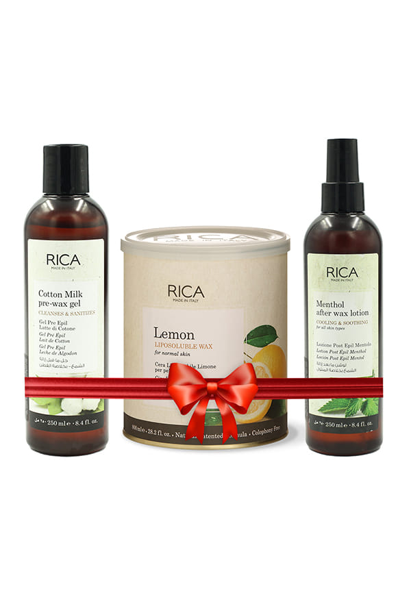 Lemon Liposoluble Hair Removal Wax & Cotton Milk Pre-Waxing Gel & Menthol After Wax Lotion