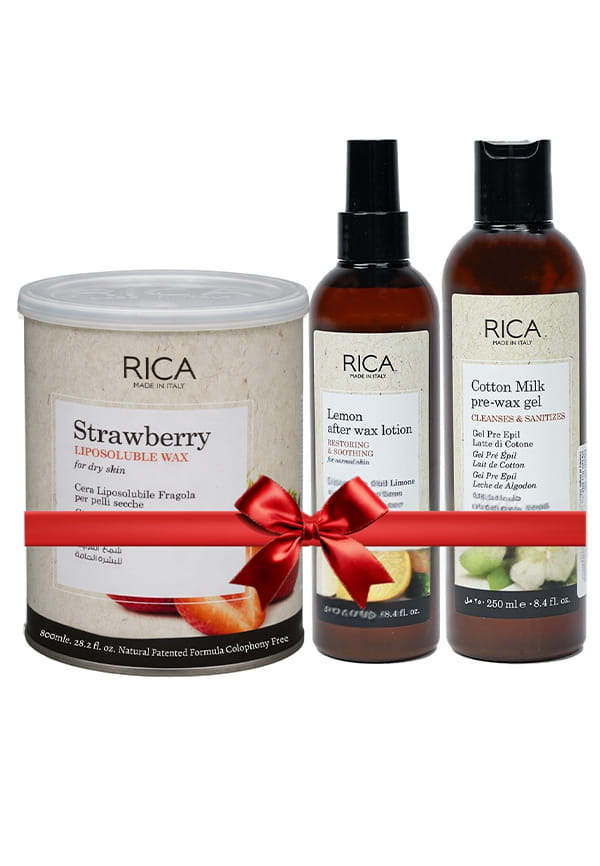 Strawberry Liposoluble Hair Removal Wax & Cotton Milk Pre-Waxing Gel & Lemon After Wax Lotion Strawberry Liposoluble Hair Removal Wax & Cotton Milk Pre-Waxing Gel & Lemon After Wax Lotion