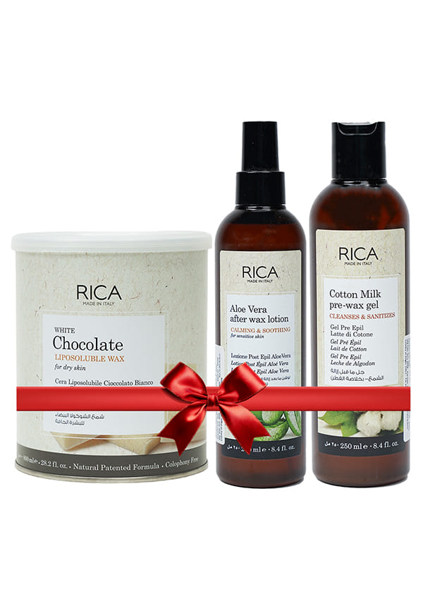 White Chocolate Liposoluble Hair Removal Wax & Cotton Milk Pre-Waxing Gel & Aloe Vera After Wax Lotion White Chocolate Liposoluble Hair Removal Wax & Cotton Milk Pre-Waxing Gel & Aloe Vera After Wax Lotion