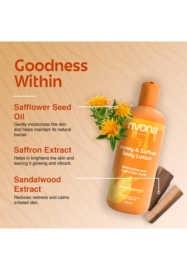 Honey & Saffron Body Lotion | 2% Kojic Acid Natural – thumbnail 4