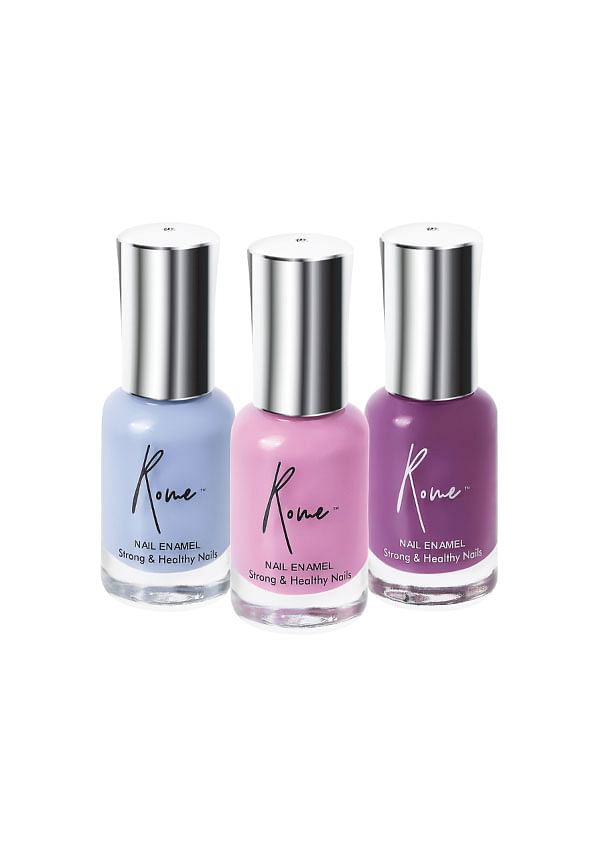 Set of 3 Strong & Healthy Nail Enamel - Taffy Pink, Lilac & Violet Crush