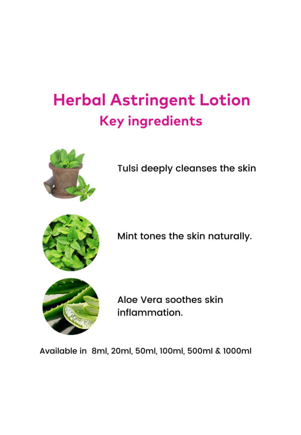 Astringent Lotion With Aloevera , Mint & Tulsi For Men – thumbnail 3