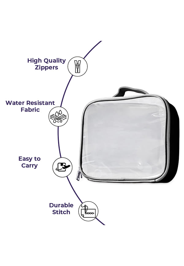Travel Pouch Kits Essentials Bag See Through Make Up Organiser Toiletry Kit – thumbnail 2